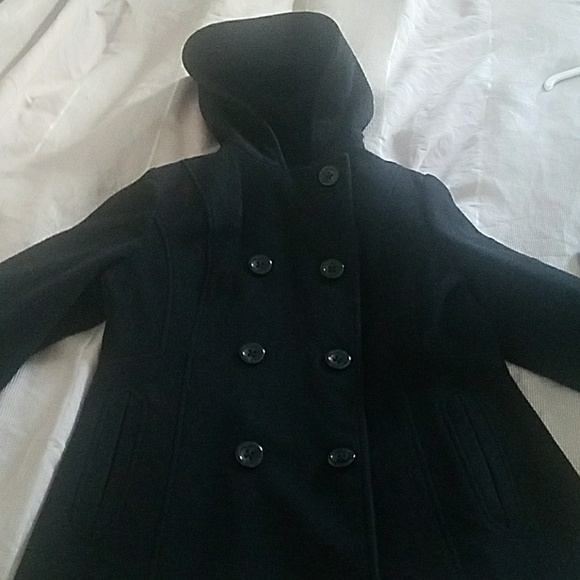 anne klein hooded wool coat
